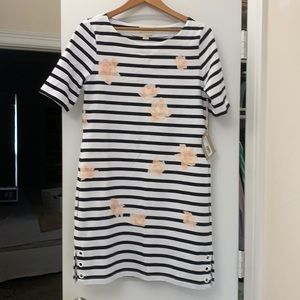 Band of Outsiders Rose Print Boatneck Dress small
